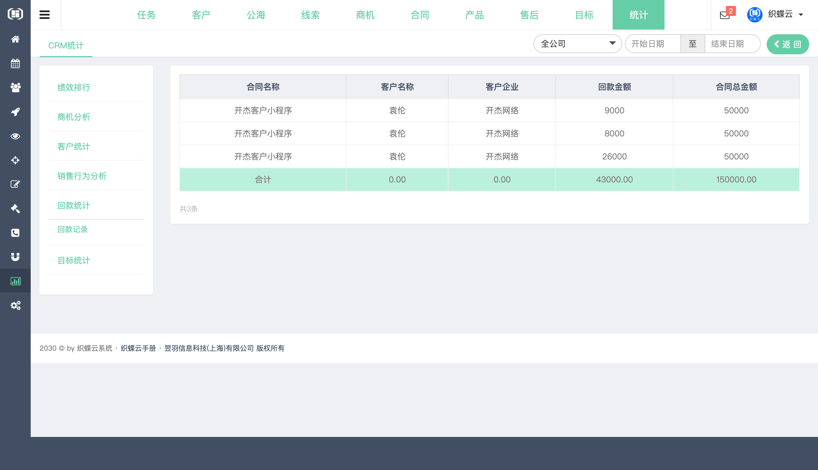 织蝶云客户关系
