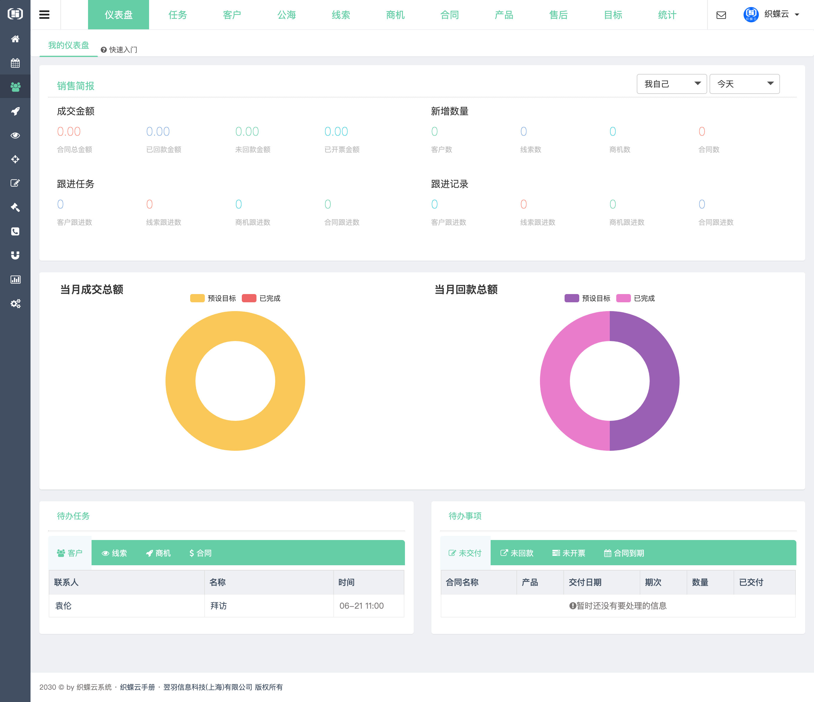 织蝶云客户关系
