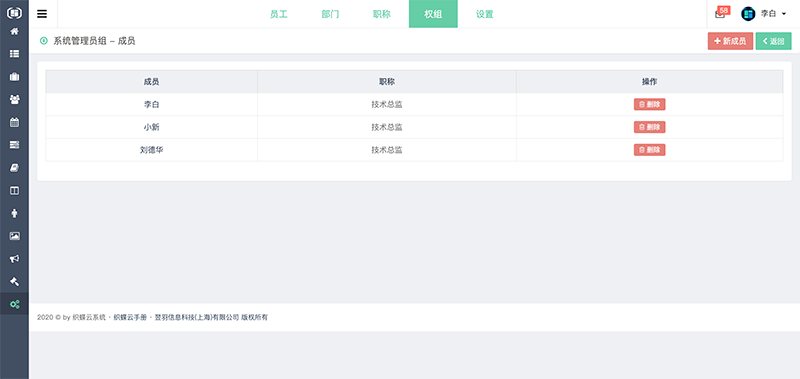 织蝶云权组成员